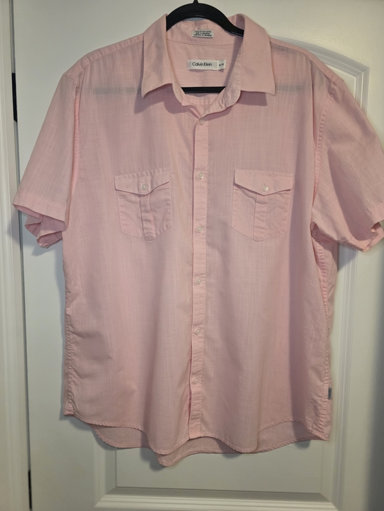 Calvin Klein Other - Calvin Klein Light Pink Short-Sleeve Button-Down Shirt